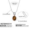 Fashion Agate Pendant Adjustable Long Sweater Chain - Simple Stainless Steel Design
