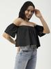 Moomaya Cotton Printed Off-Shoulder Top Summer Wear Crop Top For Women
