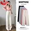 LANGSHA Women's High-Waist Wide-Leg Casual Pants
