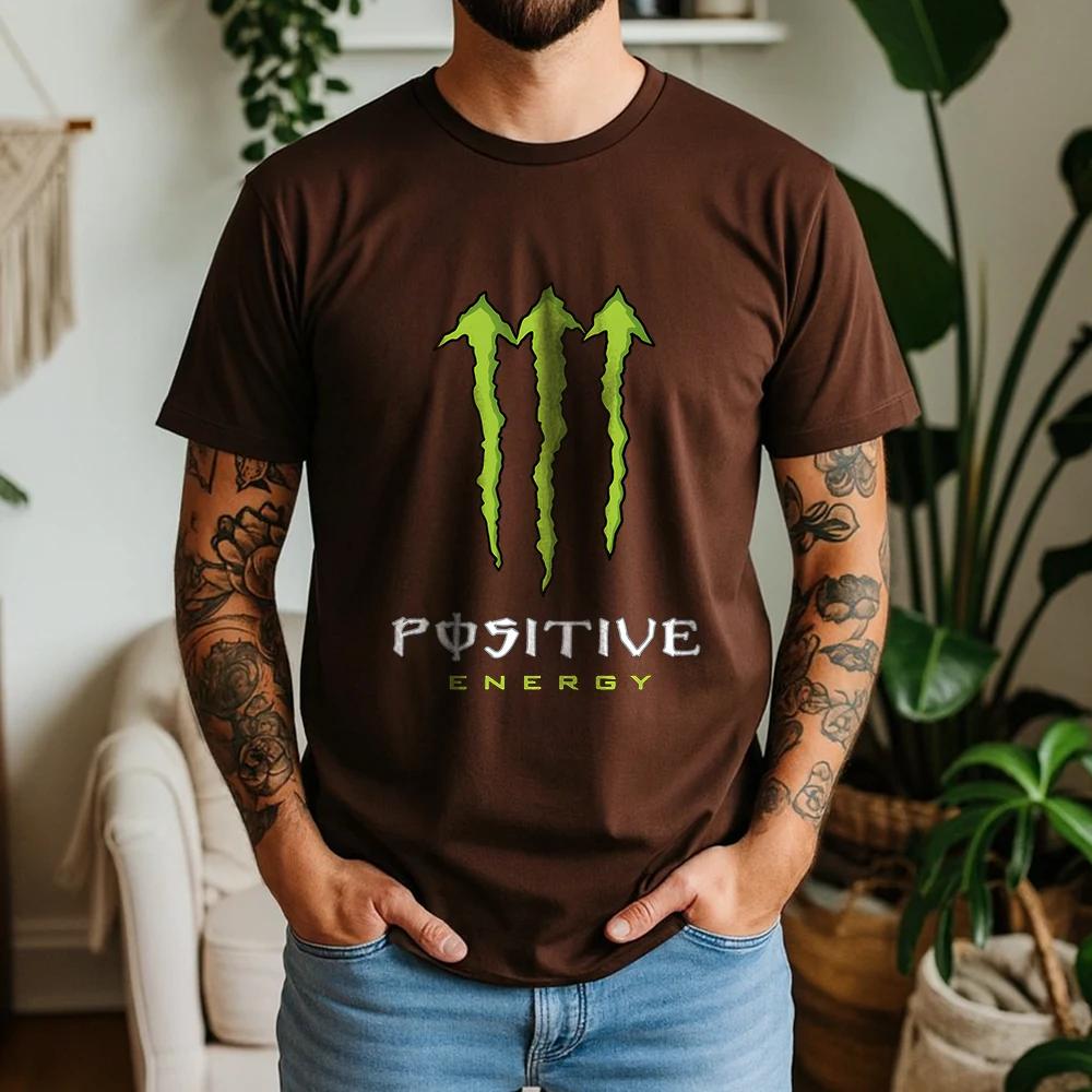 2026 Pánské Oversized Tričko Energetický Nápoj Estetika Dráp Monstra Pozitivní Energie Popkultura Grafické Ležérní Vrcholy