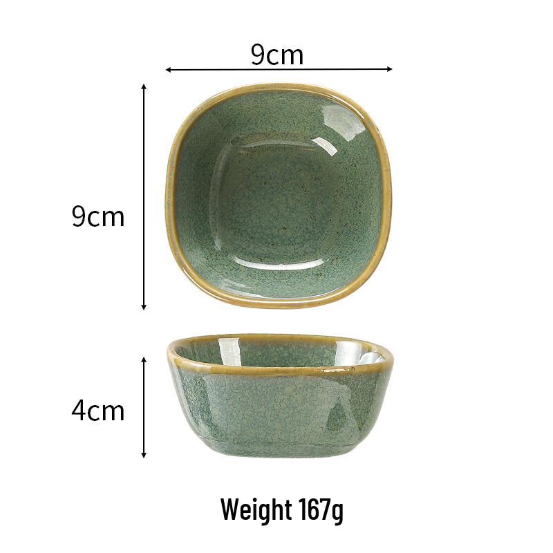 ZISIZ Japanese Kiln-Glazed Round Condiment Dishes