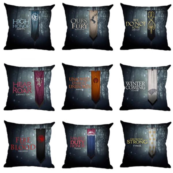 Game Of Thrones Inspired Decorative Throw Pillow Cover Featuring Unique Family Crests For Stylish Living Room Decor