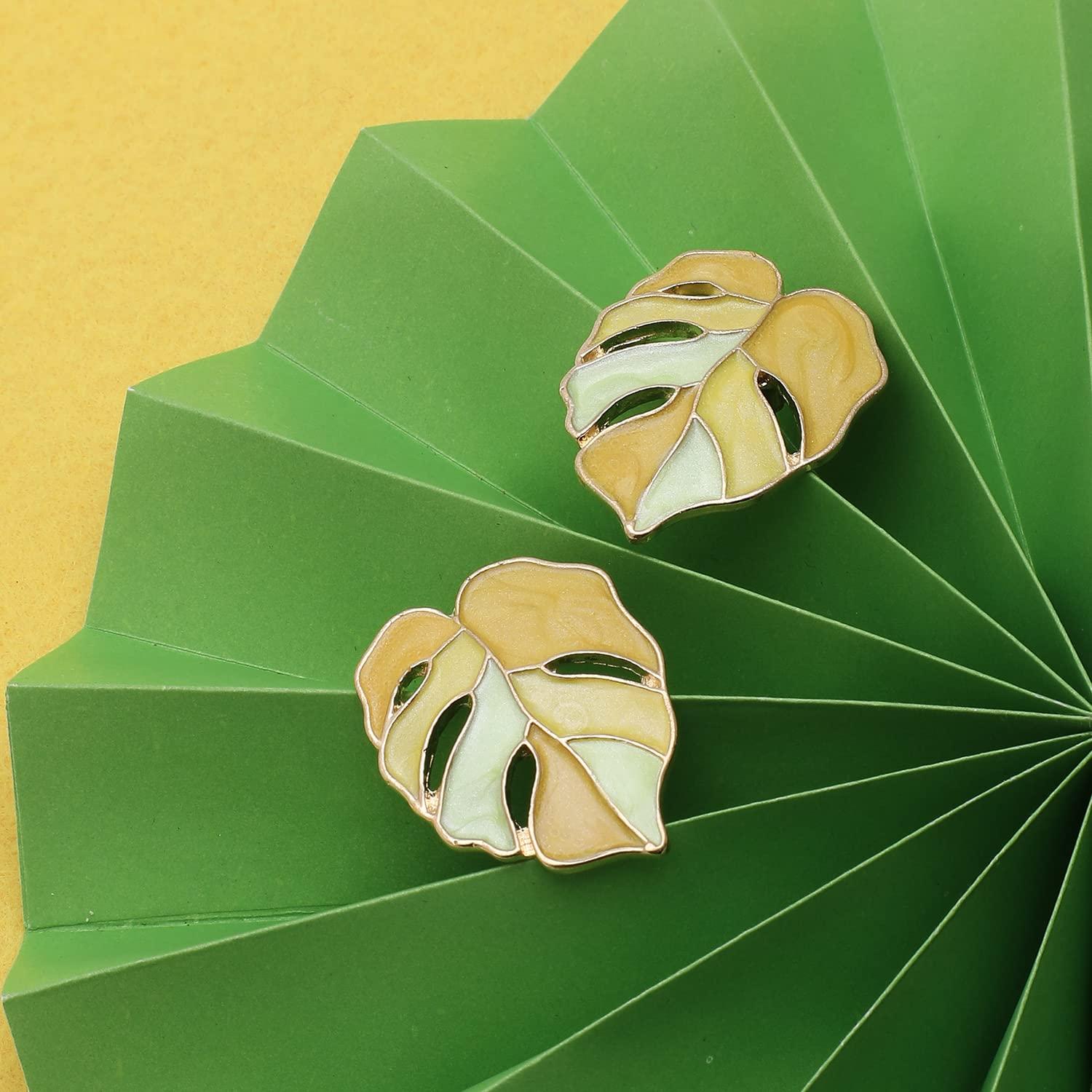 Серьги-гвоздики из сусального золота для женщин и девочек | Симпатичные индо-западные — фото 7