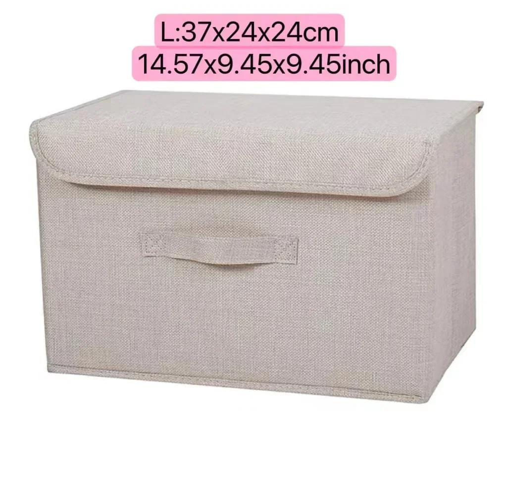 Collapsible Clothing Storage Basket with Lids Large-capacity Foldable Clothing Underwear Socks Storage Box for Storage Shelves