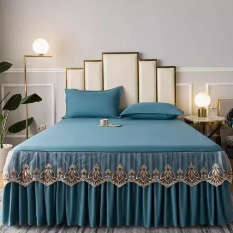 3-piece European Style New Lace Lace Bed Skirt Single Piece Anti Slip and Dust-proof Skirt Style Bed Cover Xi Mengsi Bed Cover