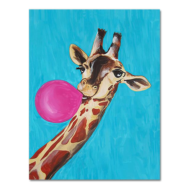 Modern Home Decor Lovely Giraffe Pictures Wall Art Canvas Painting Posters and Prints Wall Pictures for Living Room Decoration No Frame