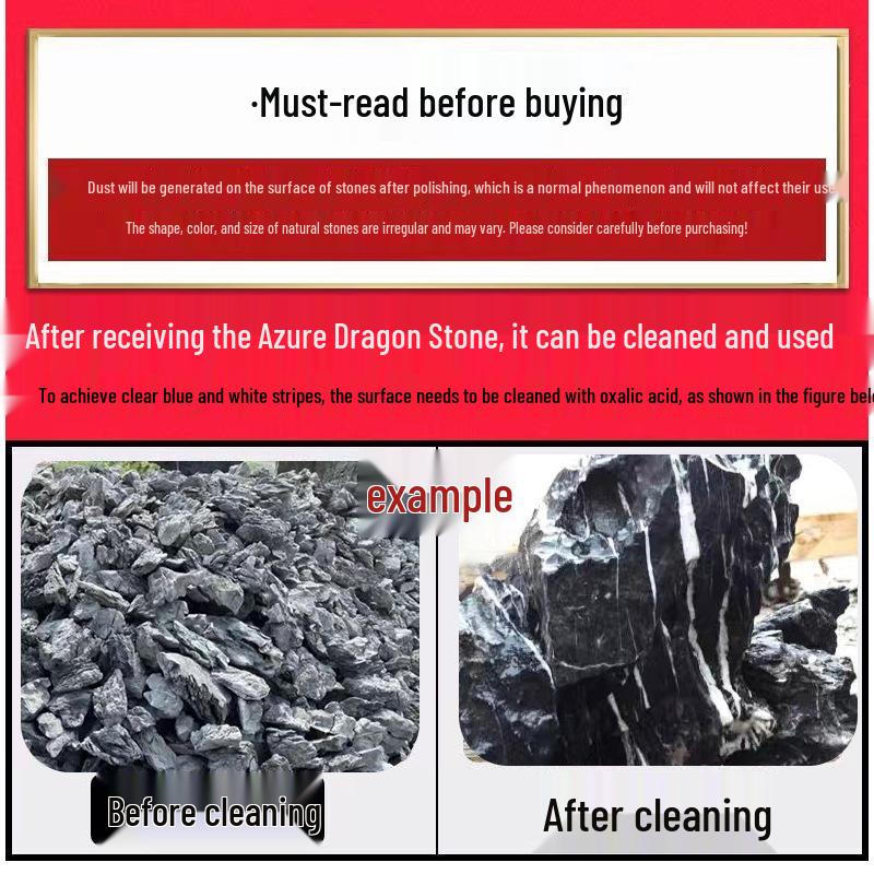 Azure Dragon Stone Aquarium and Terrarium Ornament - Micro Landscape Decoration for Fish Tanks and Bonsai.