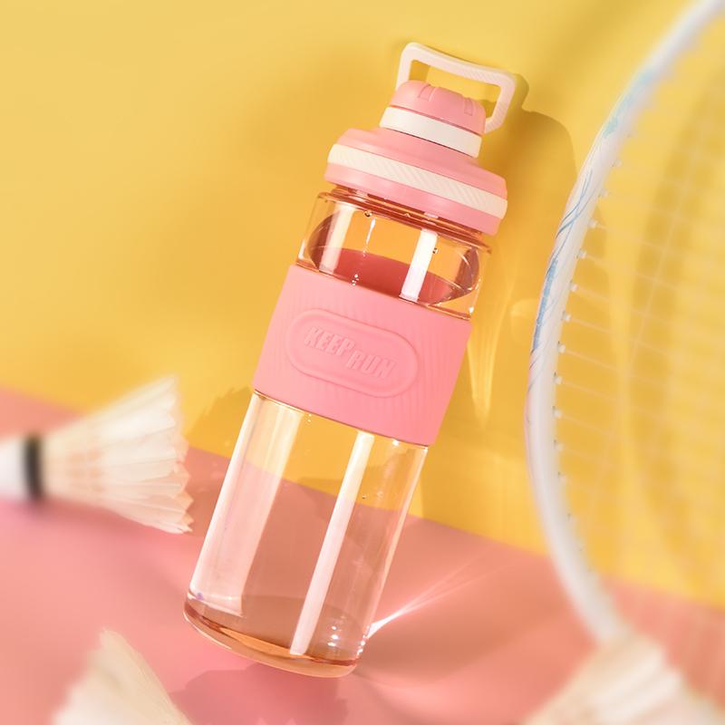 

1PC 650ml/22oz Tritan Plastic Sport Water Bottle with Spout Lid Premium BPA-Free Food Grade Clear Material Premium Quality