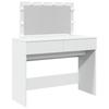 Makeup Vanity Table with LED Lighting White 100 X 40 X 120 Cm