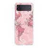 Phone Cover For Samsung Galaxy Z Flip 6 5 4 Case Transparent For Samsung Z Flip 3 Hard PC Shell Travel-Inspired Airplane Route