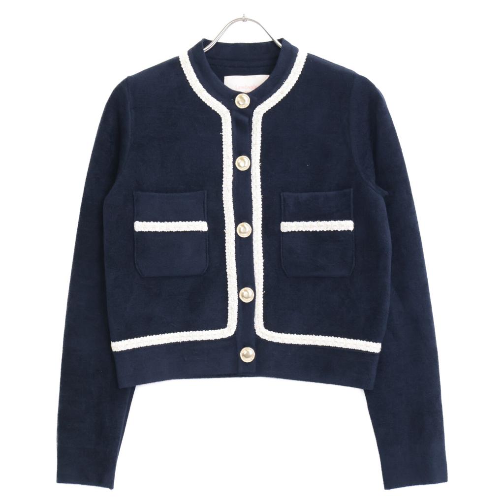 LEMONPLET Navy MIFERE Gold Button Cardigan Tops S NavyUsed