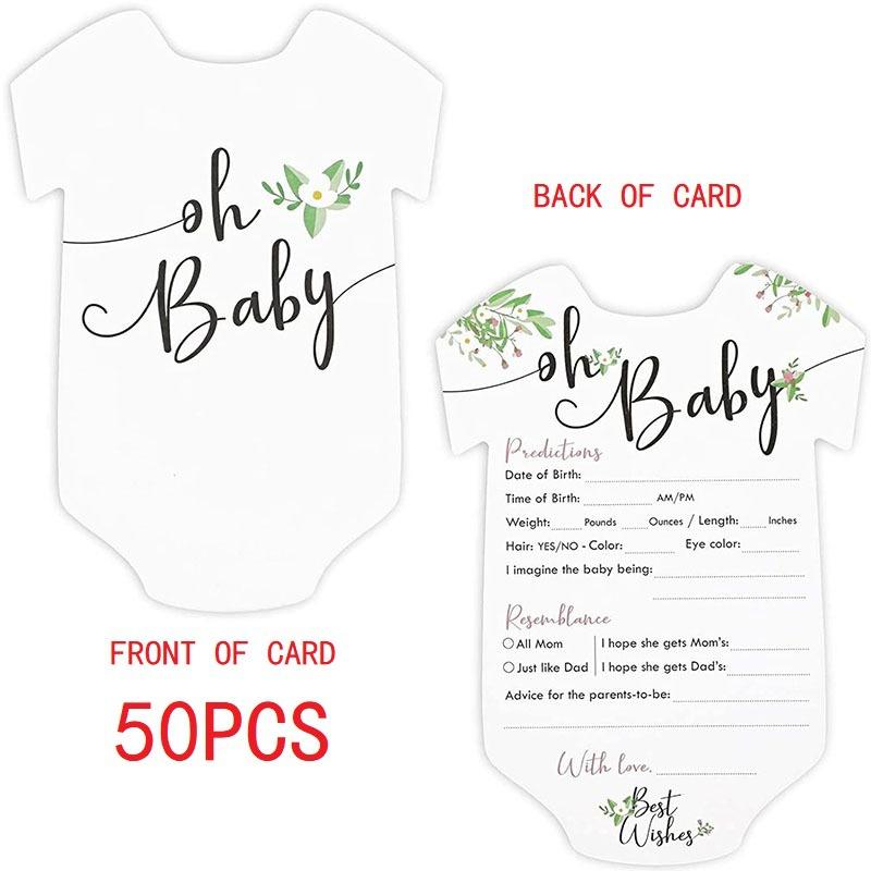 

50 карточек, Раскрытие пола ребенка, Карточки для игры на вечеринке, Детский душ, Предсказание новорожденного, Карточки с предложенными благословениями, Вечеринка по раскрытию пола 50 sheets/bag