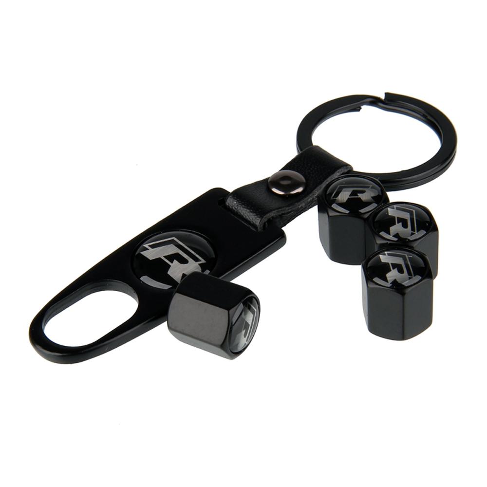 For VW 1 Set Car Wheel Tire Valve Caps Cover Keychain For VW GTI Polo Golf 6 7 Passat Touran Bora Beetle Jetta Tiguan YPSH-C854