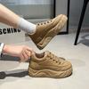 Fashion Four Seasons 2024 New Thick soled Women's Board Shoes Fashion Student Sports and Leisure Shoes