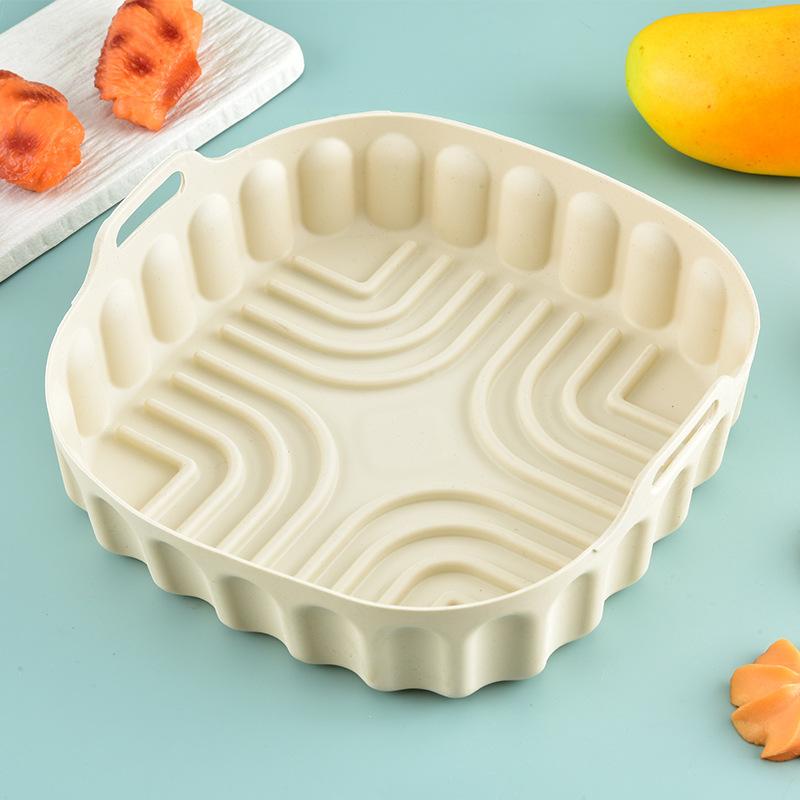 Reusable Baking Basket Air Fryer Silicone Liner Non Stick Foldable Tray Pot for Family Kitchen Use