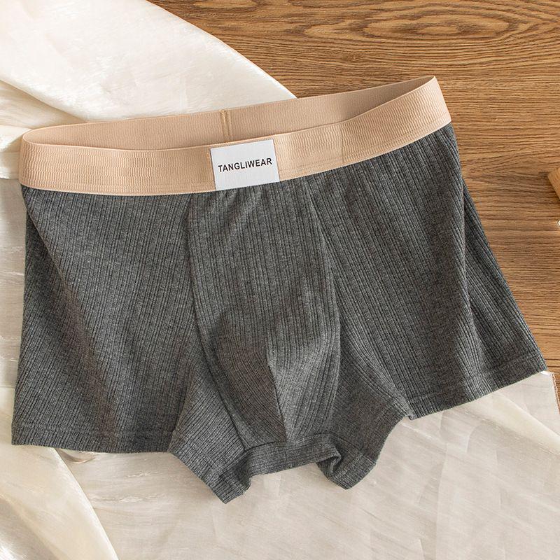 

Autumn/Winter Pure Cotton Men s Boxer Briefs - Skin-Friendly, Breathable, Versatile, Trendy 2XL