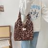 Stylish Leopard Print Tote Bag For College Students Spacious Casual Shoulder Bag In Pink Brown Gray