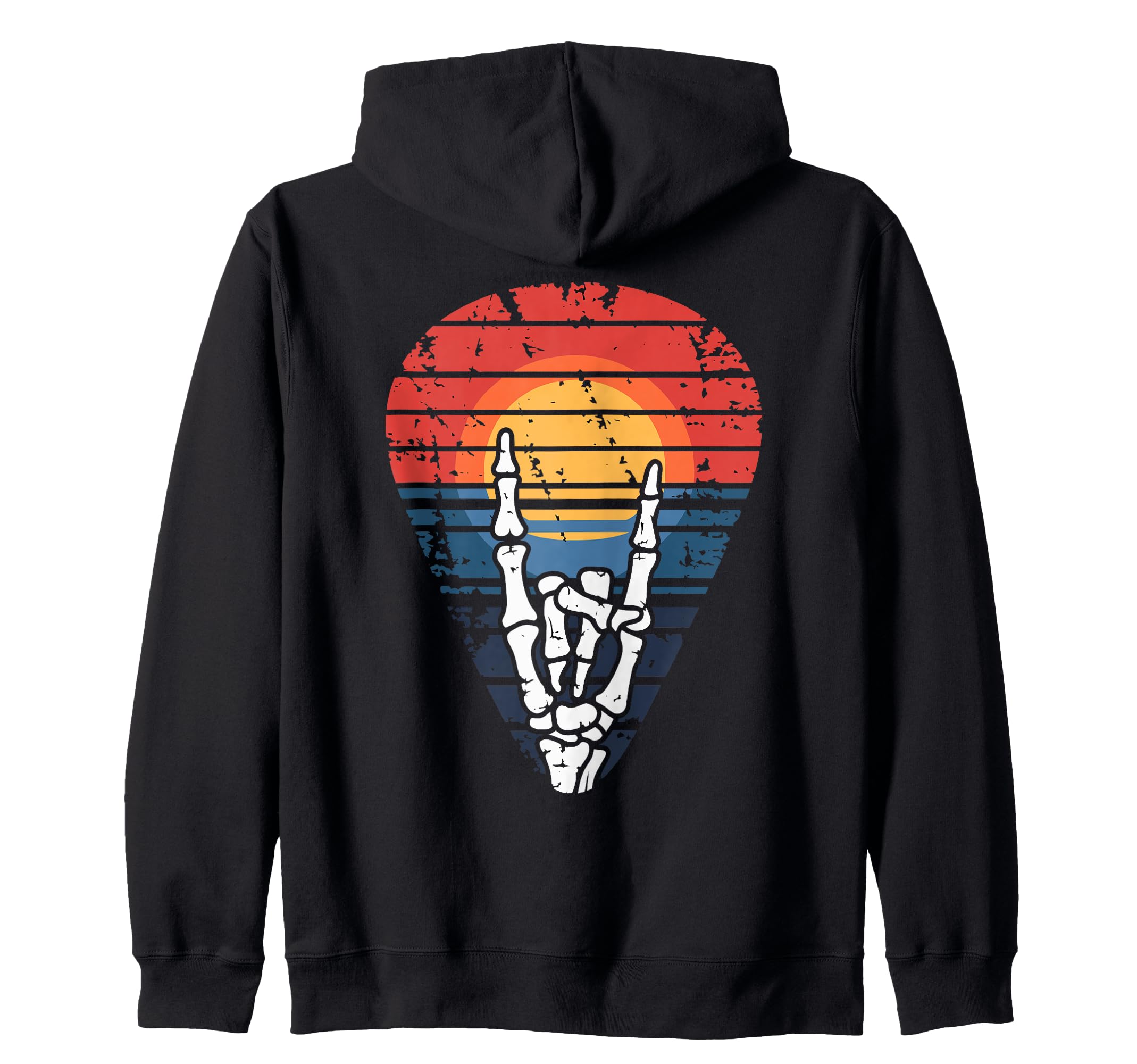 

Skeleton Guitar Guy Zip Hoodie for Guitarists чорний