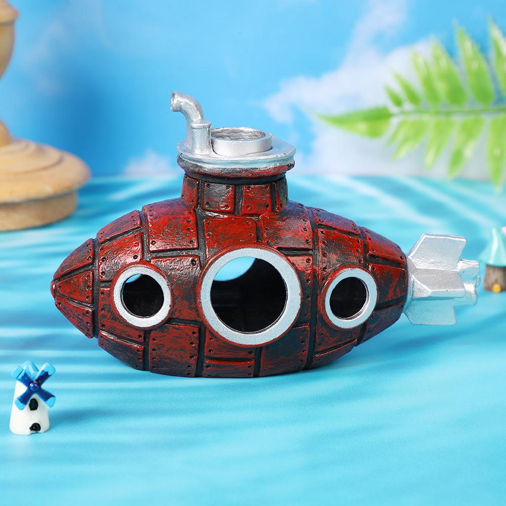 Aquarium Fish Tank Decorations Landscape Submarine Wreck Ship Vintage Resin Design Boat Aquarium Accessories Home Decorations