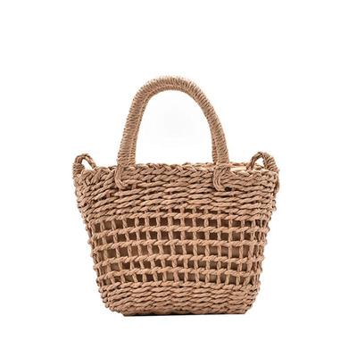 Women Small Handbags Rattan Crossbody Bag Bohemia Summer Beach Ribbon Design Straw Bag