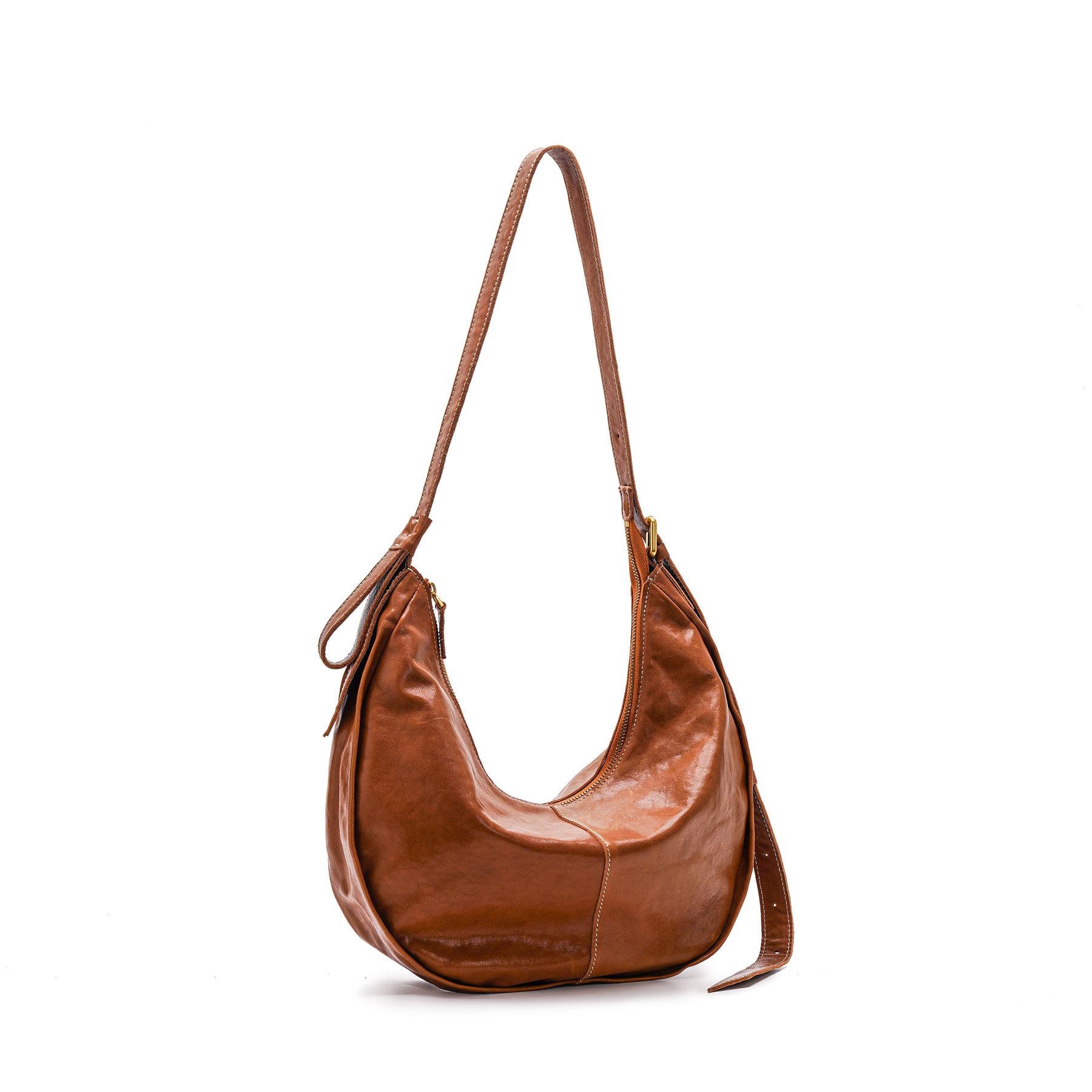 

Сумка подмышку, Повседневная и модная сумка, Высококлассная сумка на одно плечо для поездок на работу, Сумка-пельмень коричневый