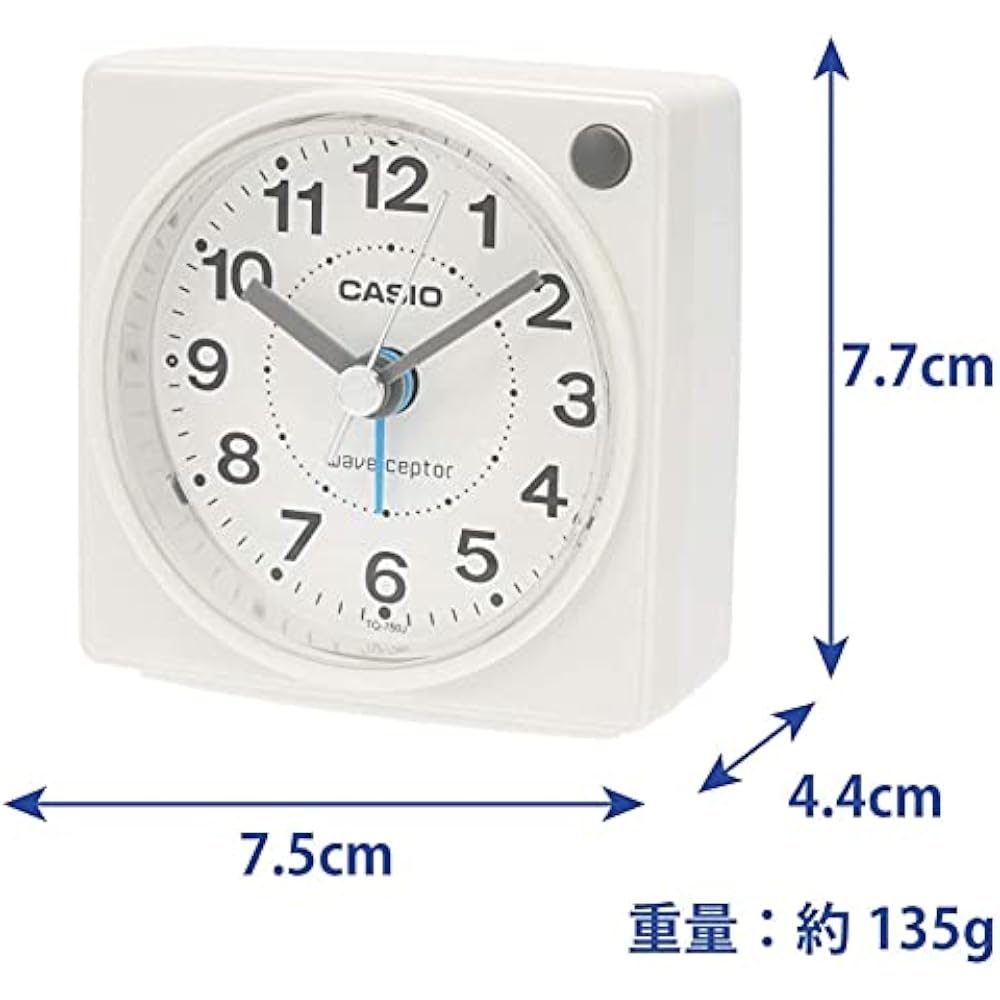 CASIO (Casio) Alarm Clock Radio Controlled Clock Table Clock White White Analog Desk Clock Small ...