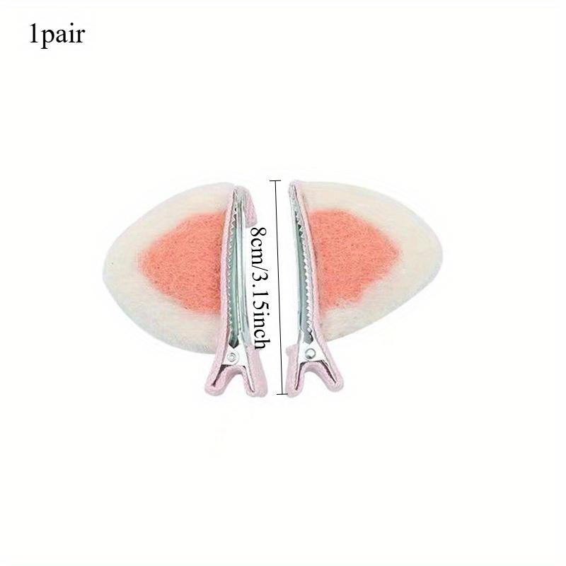 1 Pereche Agrafă de Păr Urechi de Pisică de Pluș, Agrafe Mici, Agrafe de Păr Iepure, Accesorii de Păr Drăguțe cu Blană