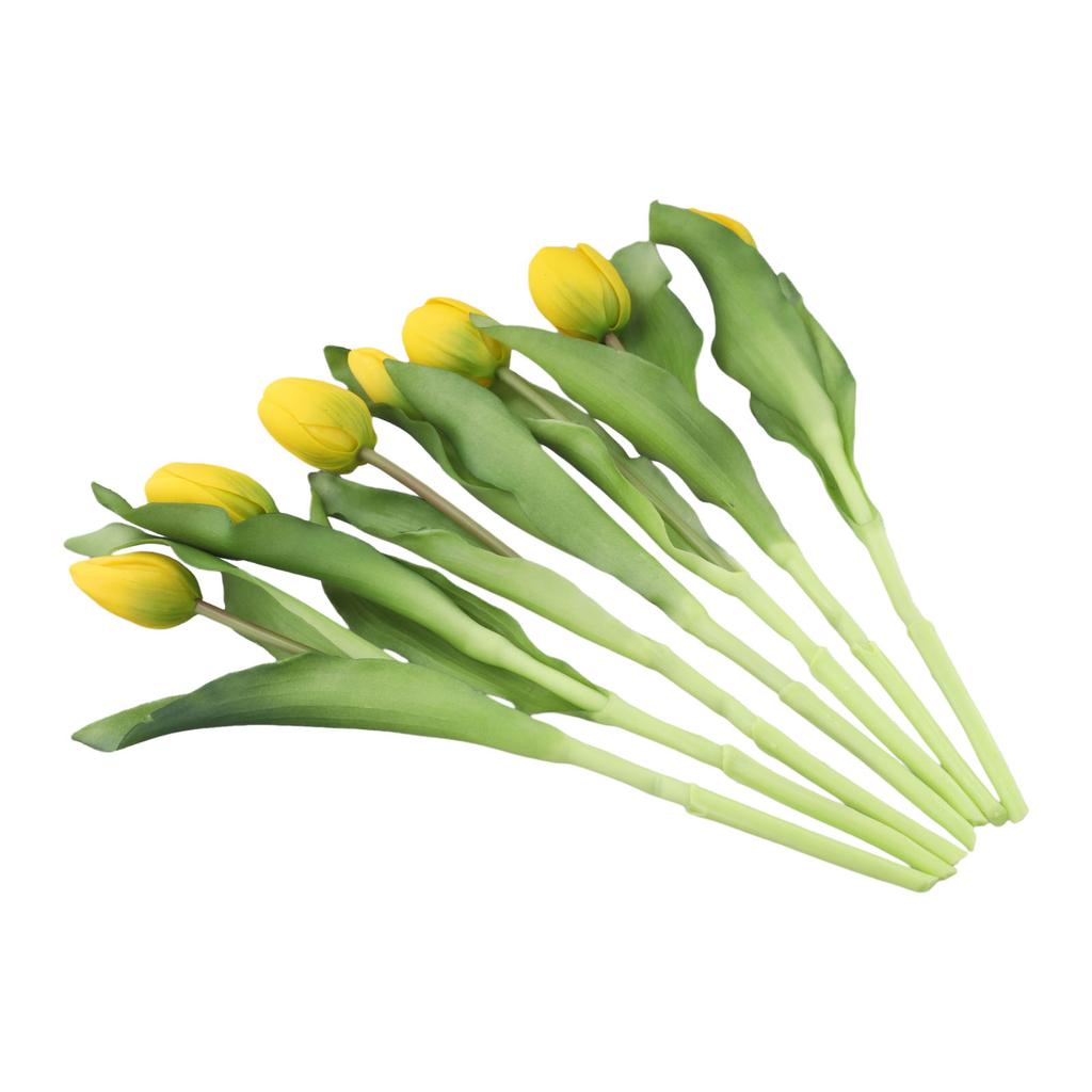 Artificial Tulip Bouquet with 7 Flowers Designed to Enhance For Wedding Decor Home Interiors and Office Spaces