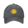 Vintage Kurdish Sun Flag Kurdistan Heart Baseball Caps for Unisex Women Distressed Denim Snapback Hat Kurd Kurdi Outdoor Soft Hats