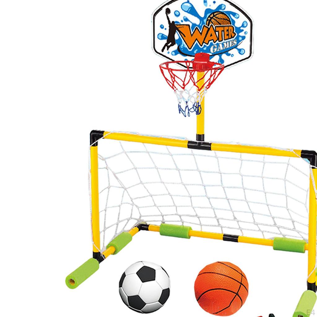 Float Water Polo Game Set Summer Pool Toys Play Fun Portable Multipurpose Swimming Soccer