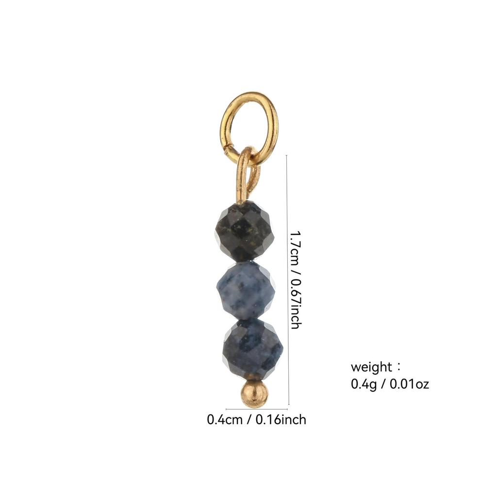 Handmade 18k Gold Electroplated Natural Stone Bead Earrings