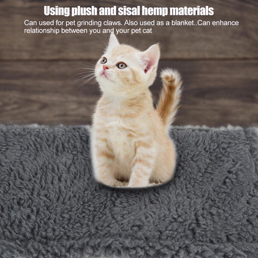 Plush Ring Paper Sisal Hemp Pet Carpet Scratching Board Cat Pad Scratcher Toy for Small Dogs