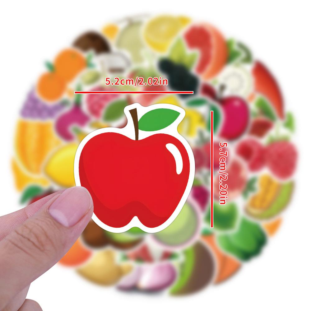 60 Fruit Fruit Doodle Decals Decorative Notebook Suitcase Cartoon Decals Premium Durable Quality Useful Practical
