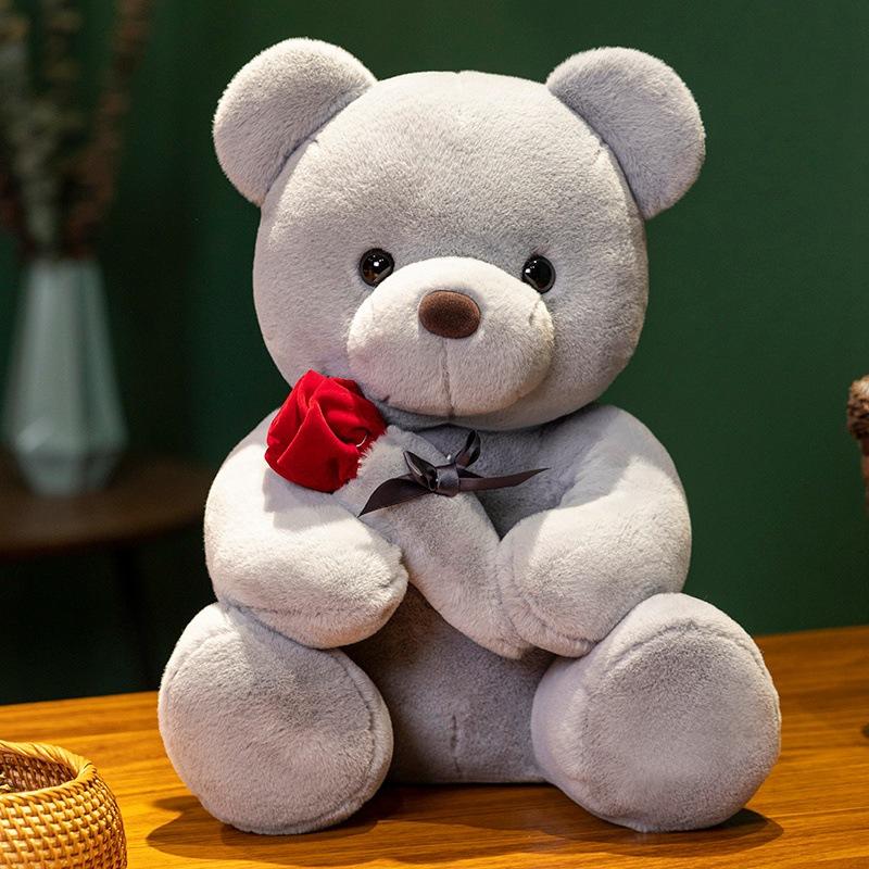 Rose Teddy Bear Doll Plush Toy Bear Hug Bear Doll Girl Company Soothing Doll