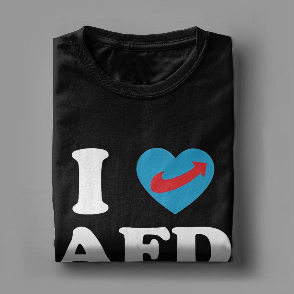 Vintage T-Shirt Alternative Afd GerUnisexy Reines Baumwoll-T-Shirts Blaues T-Shirt für Unisexs Sommer Ästhetisch Lässiges Kurzarm-Oberteil Tees