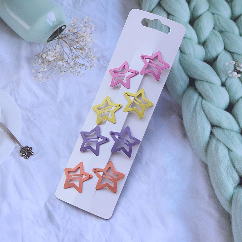 Colorful Star BB Hair Clips for Kids - Cute Five-Pointed Star Accessories for Girls