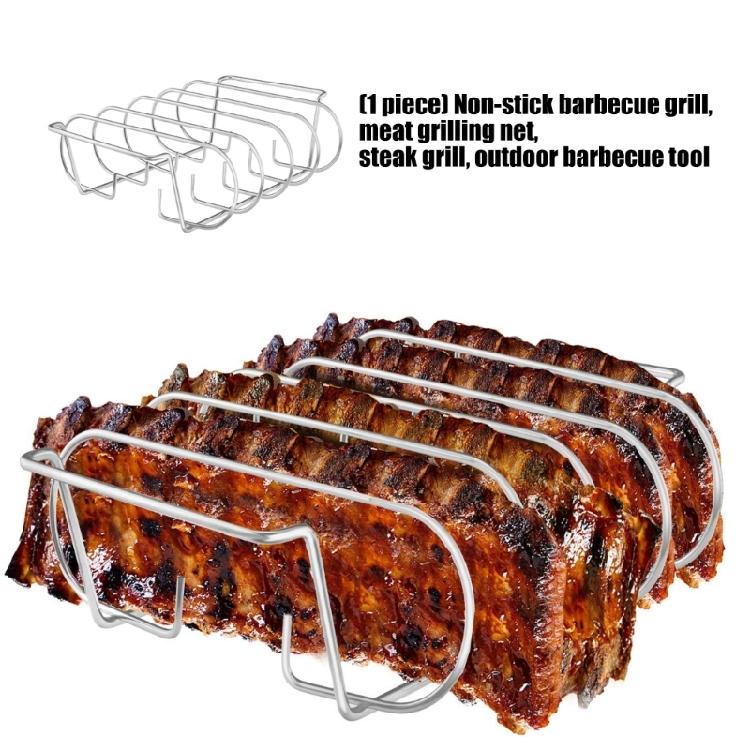 Multipurpose Stainless Steel BBQ Grilling Grate For Meat Vegetables And Fish Nonstick Rib Rack For Family Gatherings