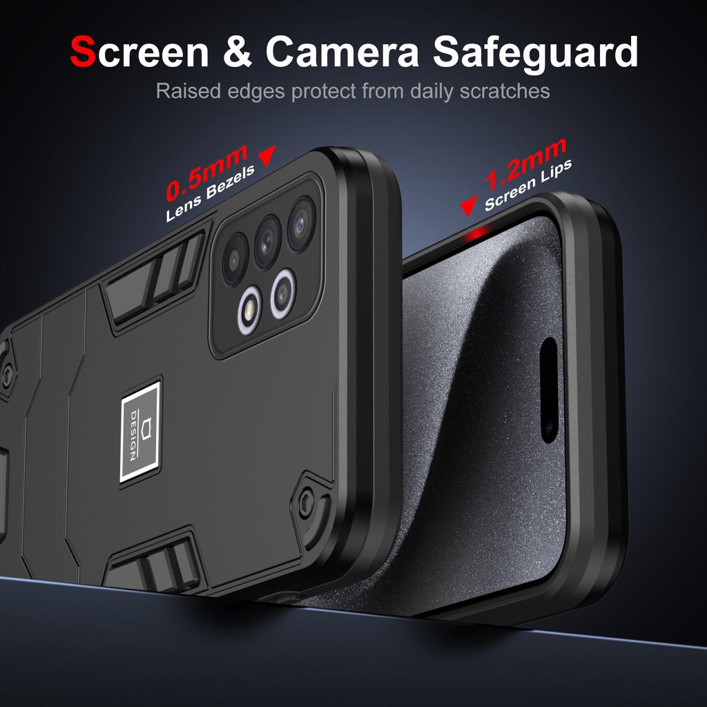 2 In 1 Armor Shockproof Phone Case For Samsung A23 A33 A32 A22 A13 A12 4G 5G Soft TPU Frame Hard Plastic Protective Back Cover