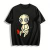 Voodoo-Puppe Print Trendiges Freizeit-Oberteil Für Männer Und Frauen Reines Baumwoll-T-Shirt