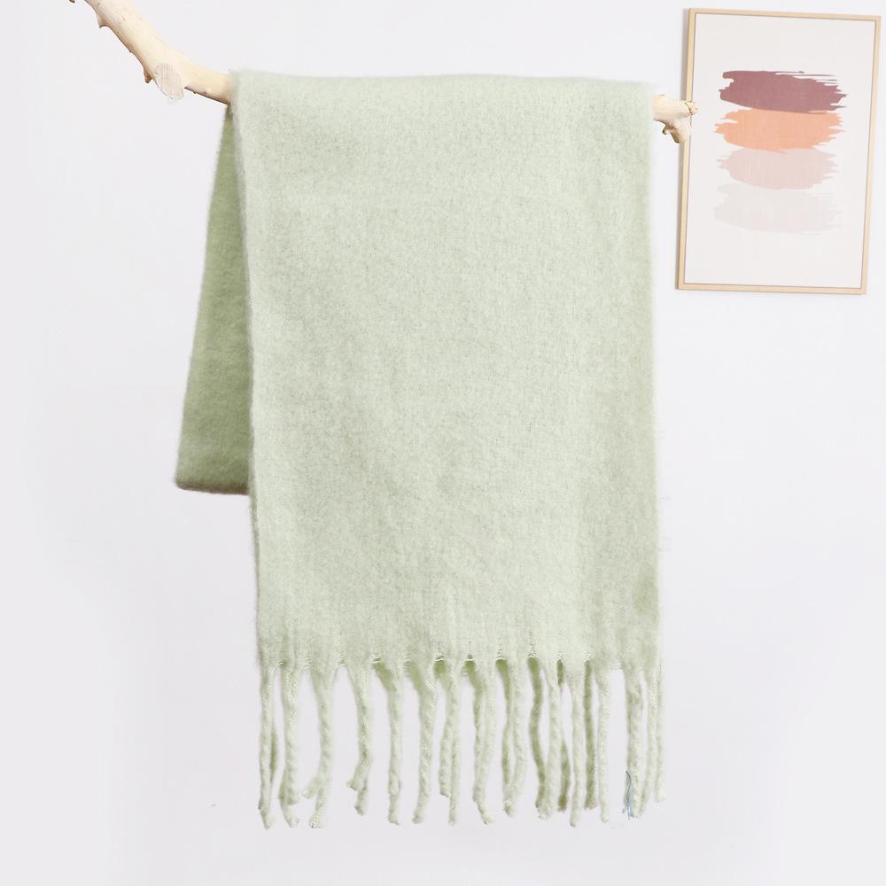 Winter Damen Neuer Haima Haar Imitationskaschmir Schal Vielseitig Premium Tragen Einfarbig Paar Klimaanlagen Schal Damen