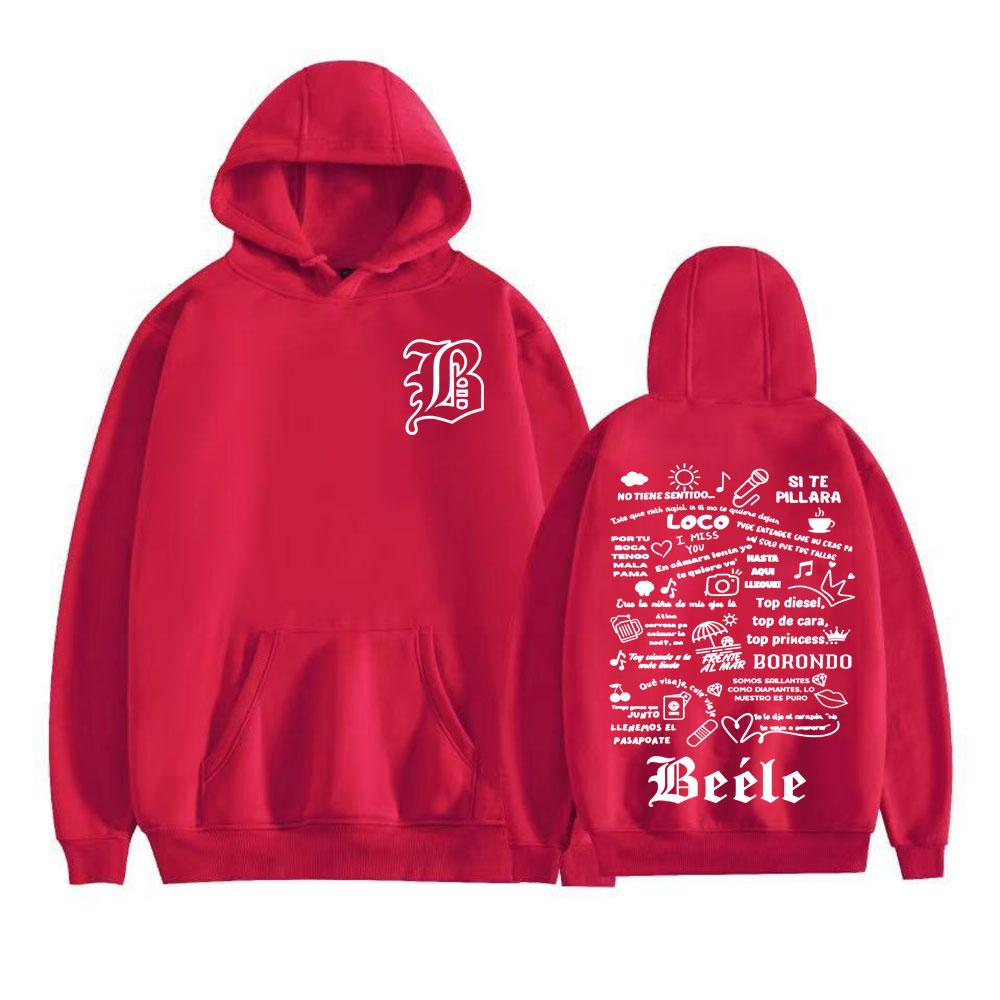 Rapper Beele Borondo Tour 2025 Print Hoodies Men Women Comfort Fleece Long Sleeve Pullovers Harajuku Hip Hop Fashion Sweatshirts