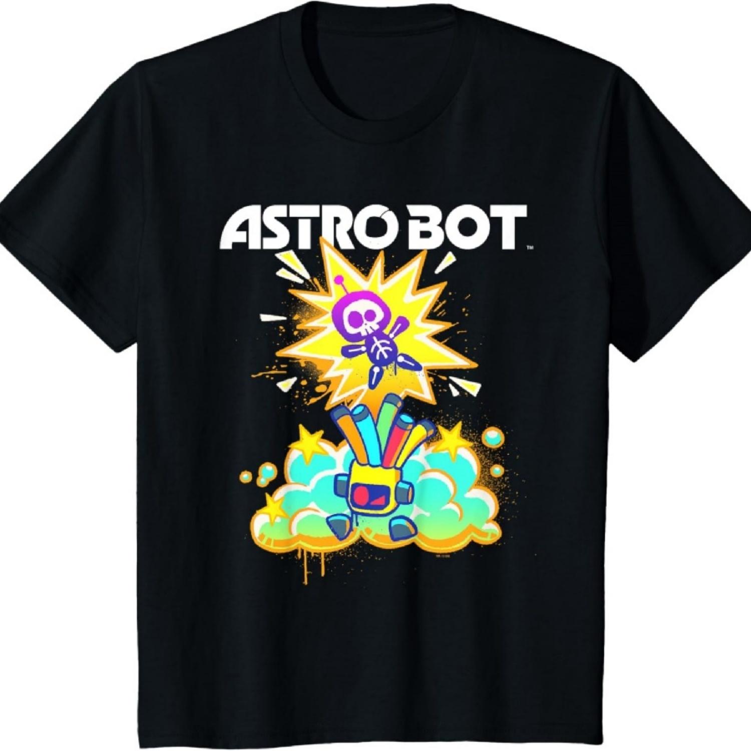

Дитяча футболка Astro Bot, кольорова, з аерографією, для відеоігор PlayStation XXXXXL чорний