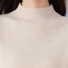 Hengyuanxiang Women's 100% Wool Mock Neck Knit Sweater