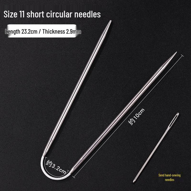 Stainless Steel Circular Knitting Needle Set for Sweaters and Sleeves