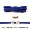 Elastic No Tie Shoelaces Semicircle Shoe Laces For Kids and Adult Sneakers Shoelace Quick Lazy Metal Lock Laces Shoe Strings