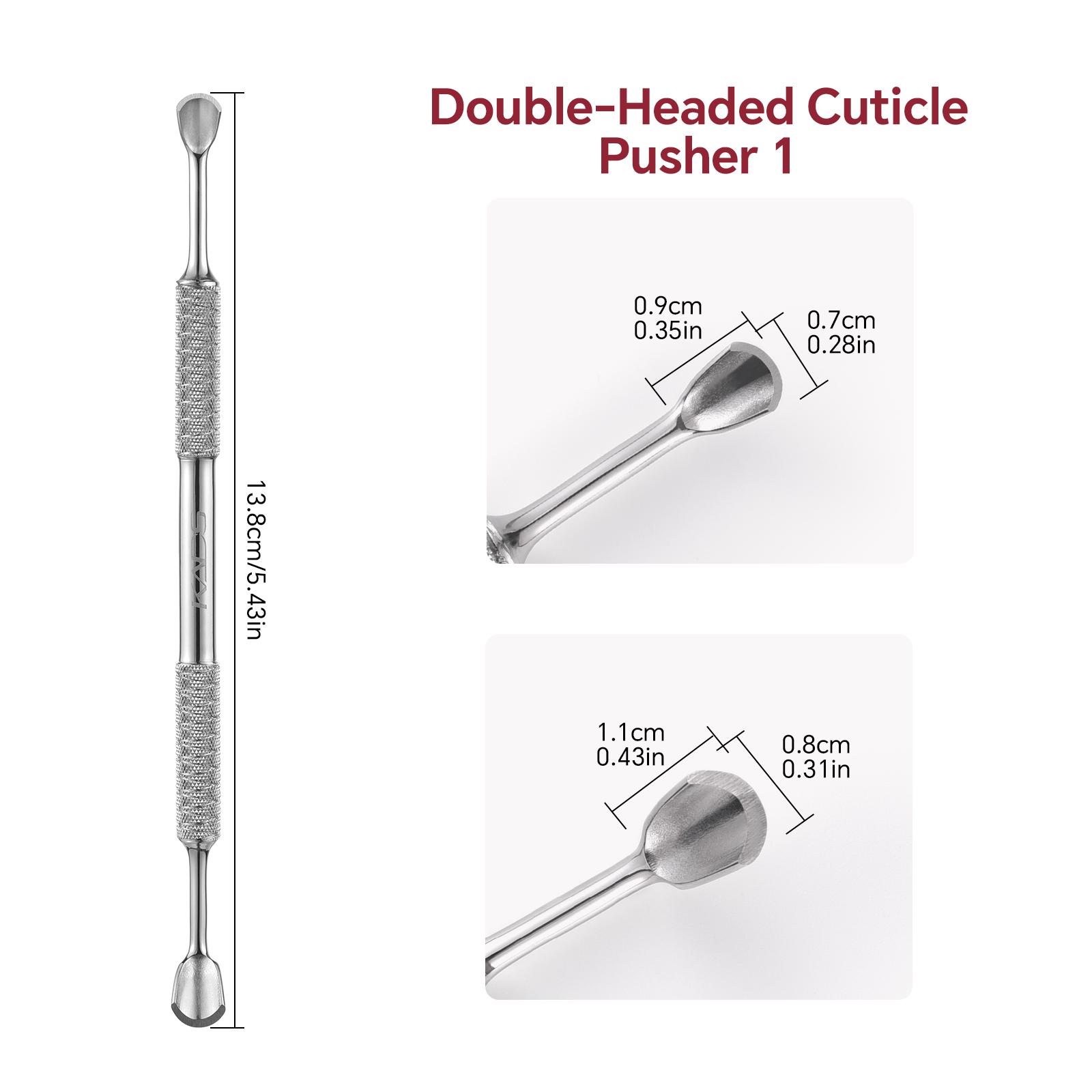 

Двусторонний Толкатель для кутикулы из нержавеющей стали, 1 шт., средство для удаления омертвевшей кожи для педикюра, маникюра, очиститель для ногтей, инструмент для ухода