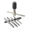 Hand Tap Wrench T-Handle Wrench Hand Tap Reamer Thread Tapping Tool Set Adjustable Machine Screw Thread Tapping Drill Bit M3-M8