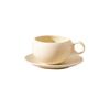 Set Tazza da Latte e Tè in Ceramica Monocolore Shangqi con Piattino
