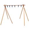 Outdoor Camping Triangular Storage Rack High Load Bearing Wooden Triangular Storage Hanging Stand 125cm