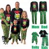 Gemütliches Weiches Polyester Familien-Partner-Pyjama-Set mit dem Grinch für alle Altersgruppen